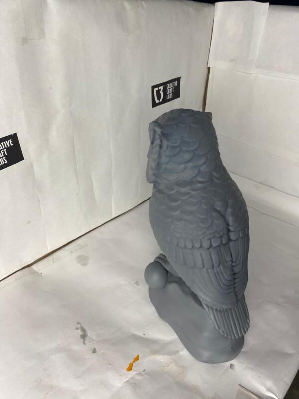 Escultura de Búho sobre Alcatraz - Símbolo de Alquimia y Química (Figura Impresa en Resina) - Image 4