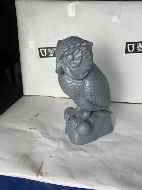 Escultura de Búho sobre Alcatraz - Símbolo de Alquimia y Química (Figura Impresa en Resina) - Image 2